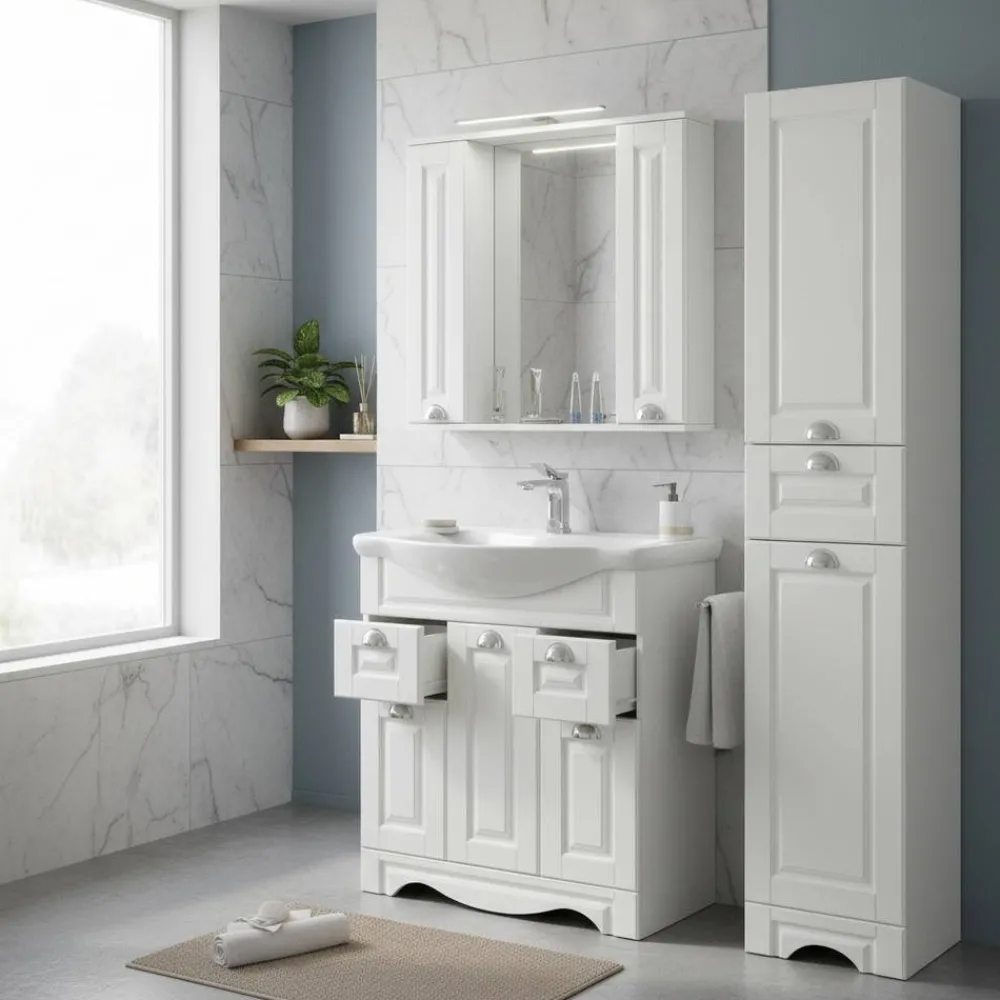 Landhausstil Badezimmermöbel Set Exmadura*Pharao24 Clearance