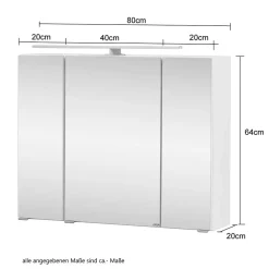 Hot Lichtspiegelschrank Sastiza Spiegelschränke