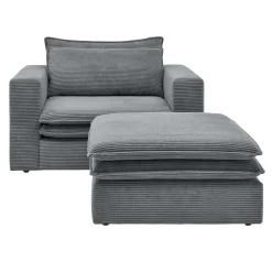 Outlet Lounge Sessel mit Hocker Eltusa Relaxsessel