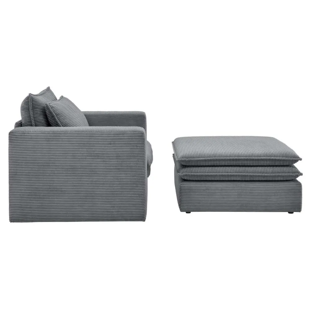 Outlet Lounge Sessel mit Hocker Eltusa Relaxsessel