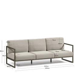 Hot Lounge Sofa In- und Outdoor Shiran Wohnzimmercouch|3 Sitzer Sofa