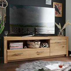 New Lowboard Wildeiche Divrina Massivholz Tv Möbel|Fernsehtische