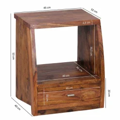 Outlet Massiv Nachtschrank Arendal Nachtkommoden|Nachttisch