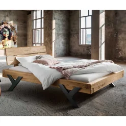 Outlet Massives Balkenbett Babsi Doppelbetten|Massivholzbetten