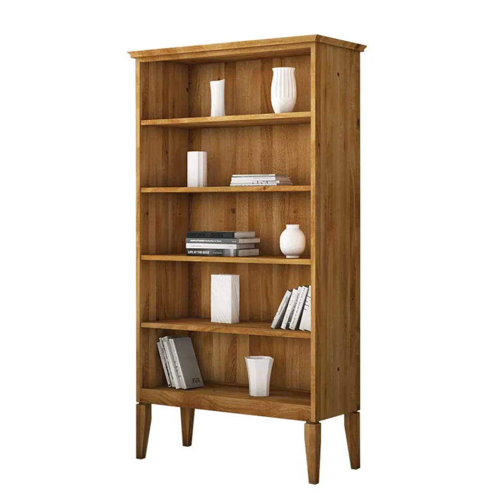 New Massivholz Bücherregal Tyvoria Wohnzimmerregale|Massivholzregale