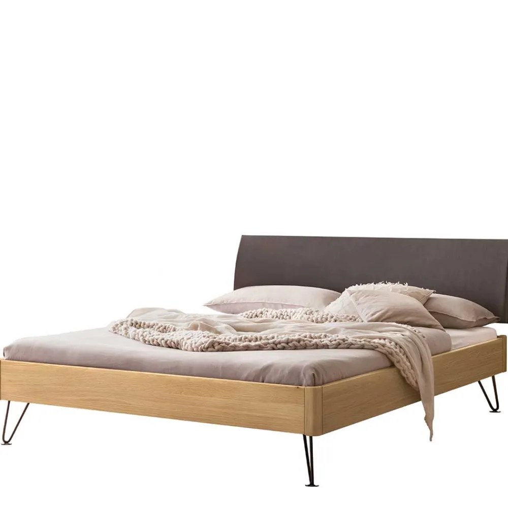 Massivholz Bett Eiche hell Ciceka*Pharao24 Discount