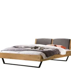 Sale Massivholz Bettgestell mit Polster Etienne Doppelbetten|Massivholzbetten