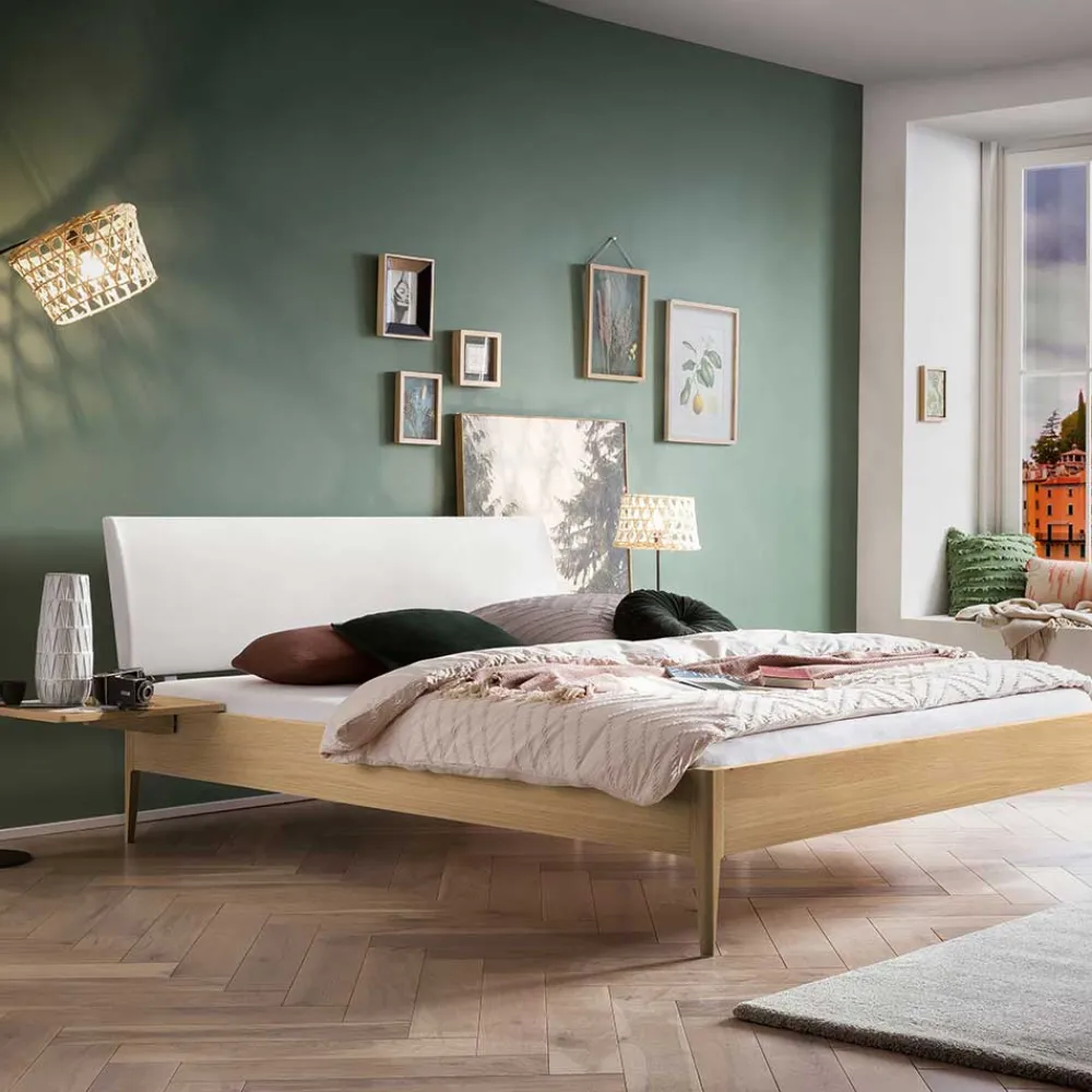 Outlet Massivholz Doppelbett Eiche hell Spiaggi Massivholzbetten