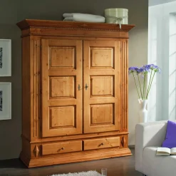 Massivholz Kleiderschrank Leoniara*Pharao24 Outlet