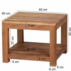 Clearance Massivholz Sofatisch Selvas Beistelltische|Couchtische