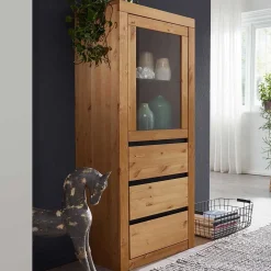Hot Massivholz Vitrine Varcina Massivholz Schränke|Vitrinenschrank