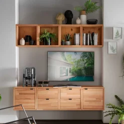 Massivholz Wohnwand Sanuel*Pharao24 Hot