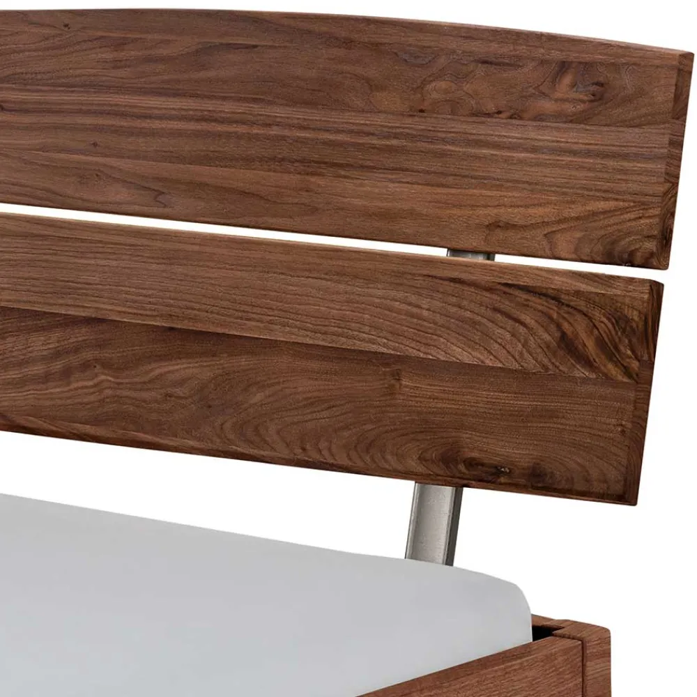 Outlet Massivholzbett Nussbaum Calmagon Doppelbetten|Massivholzbetten