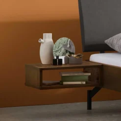 Online Massivholzbett Nussbaum Mataral Massivholzbetten