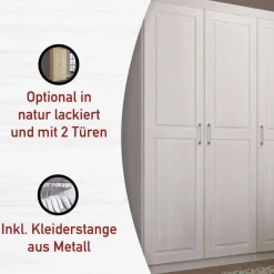 New Massivholzschrank Classico Drehtürenschränke|Massivholz Kleiderschränke