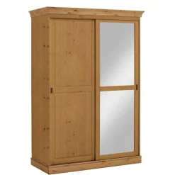 Clearance Massivholzschrank Drobeta Schiebetürenschränke|Massivholz Kleiderschränke