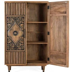 New Massivholzschrank Piatra Vitrinenschrank