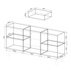 Sale Möbel Kombination Levanca Massivholz Wohnwände