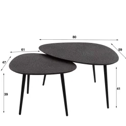 Hot Metall Sofatische Ardenara Beistelltische|Couchtische