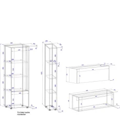 Discount Moderne Anbauwand Rascian Moderne Wohnwände|Wohnwand 250 Cm
