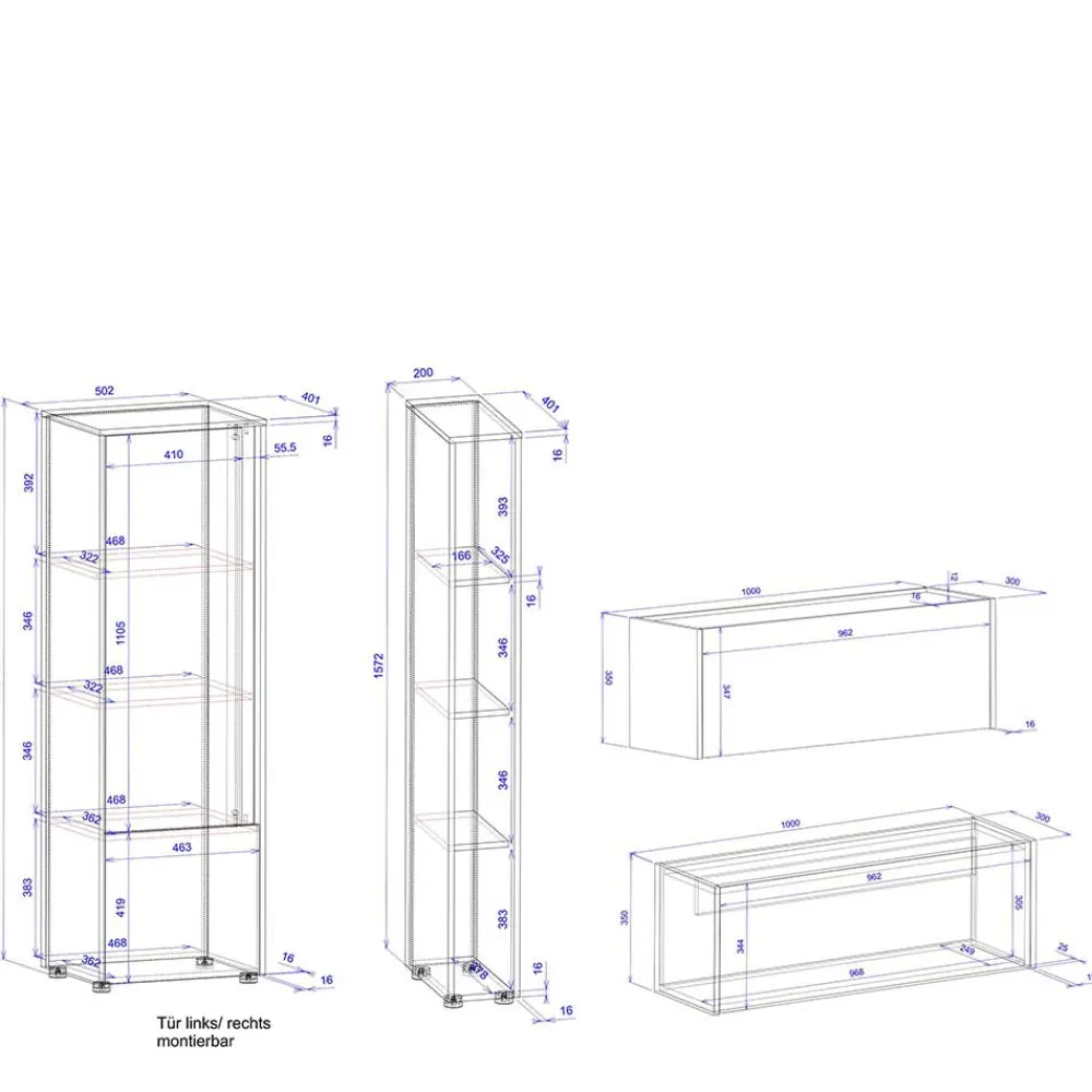 Discount Moderne Anbauwand Rascian Moderne Wohnwände|Wohnwand 250 Cm