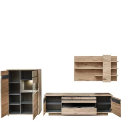 Moderne Wohnwand Griffin Wohnwand 300 Cm|Moderne Wohnwände