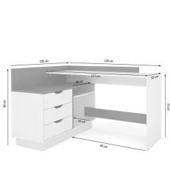 Moderner Eckschreibtisch Clorina*Pharao24 Best