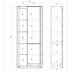 Online Moderner Schrank Asprecca Vitrinenschrank|Wohnzimmervitrinen