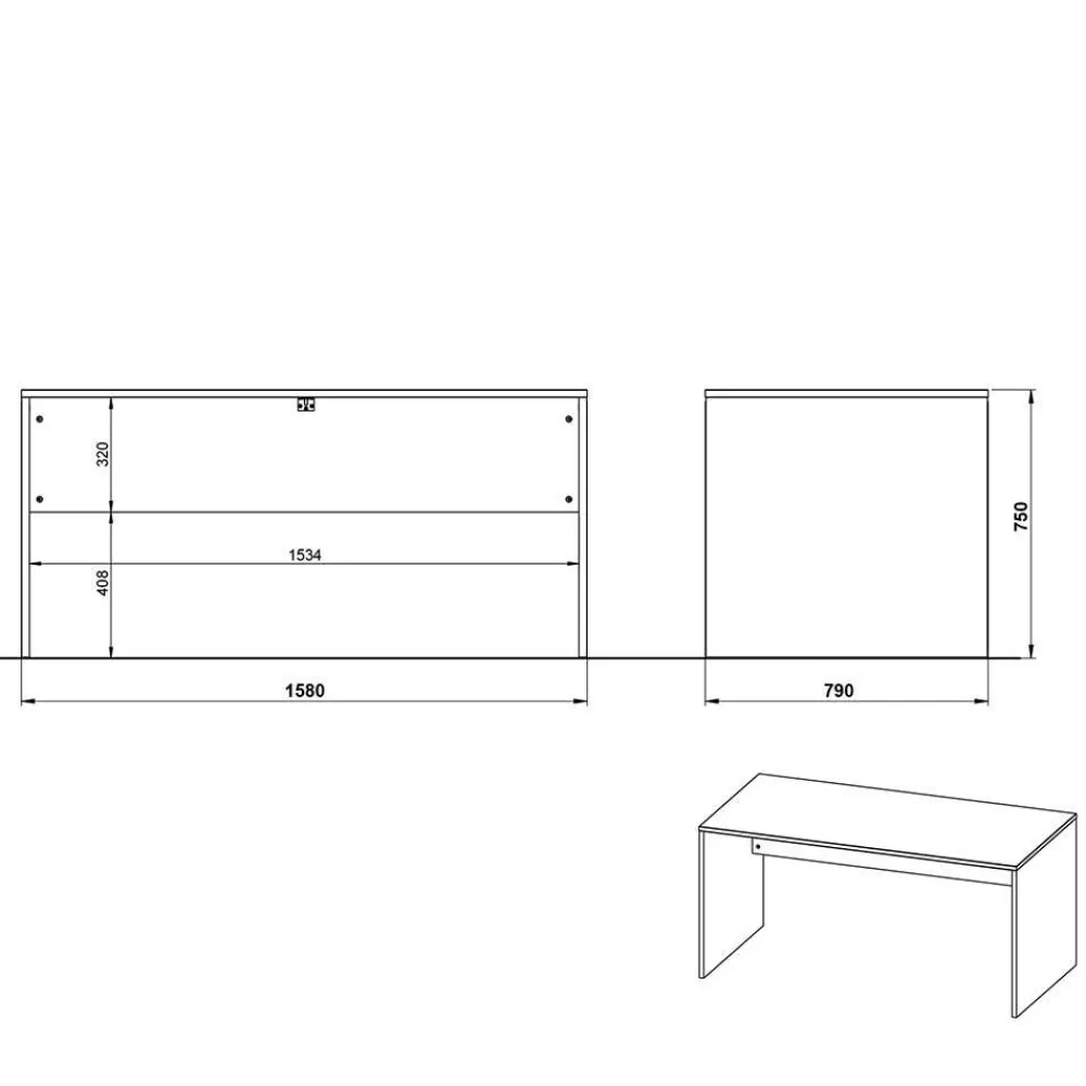Moderner Schreibtisch Charin*Pharao24 Best