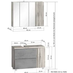 Modernes Badmöbelset Lactona Badmöbel Sets