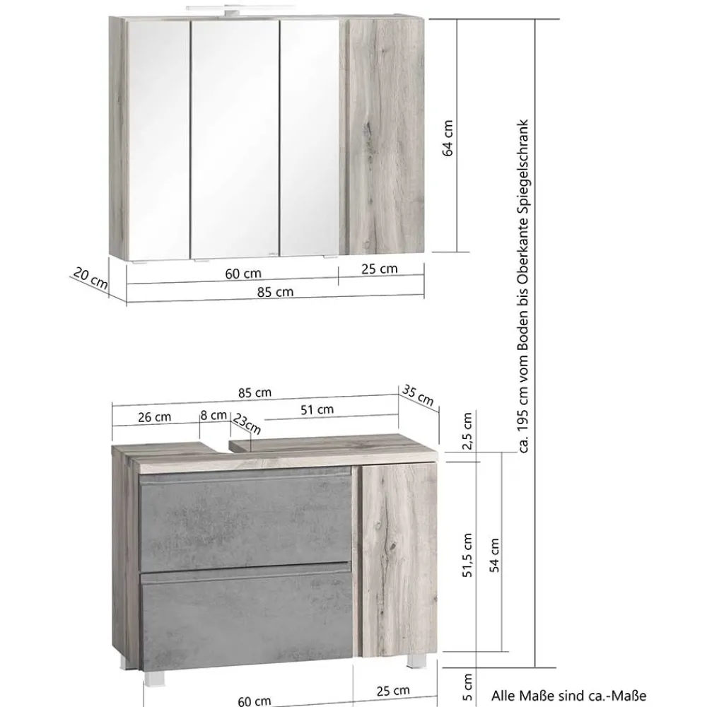 Modernes Badmöbelset Lactona Badmöbel Sets
