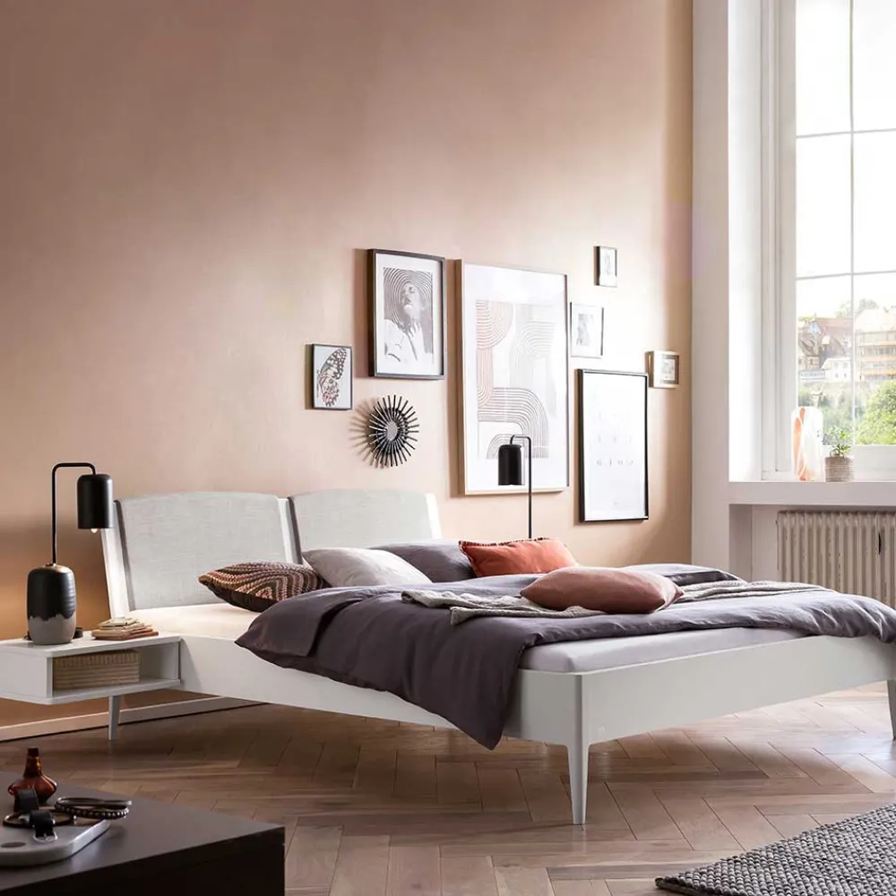 Modernes Doppelbett weiß Chicola*Pharao24 Clearance