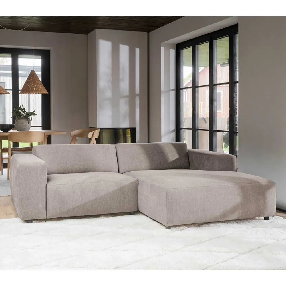 Outlet Modernes Ecksofa in Beige Manaos Wohnzimmercouch|Wohnlandschaften