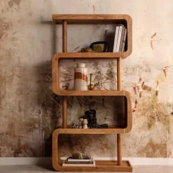 Clearance Modernes Holz Regal Swim Wohnzimmerregale|Massivholzregale