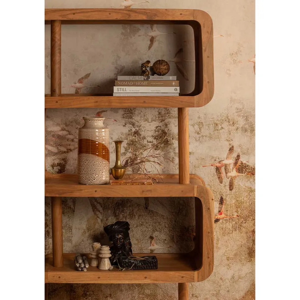 Clearance Modernes Holz Regal Swim Wohnzimmerregale|Massivholzregale