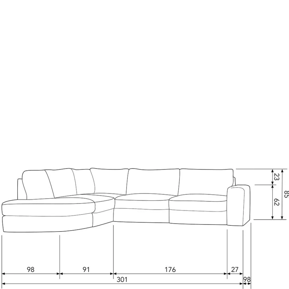 Clearance Modernes L Sofa Fredoco Polstermöbel|Wohnzimmercouch