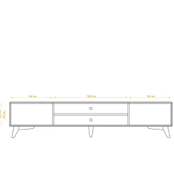 Outlet Modernes TV Board Triancova Fernsehkommoden