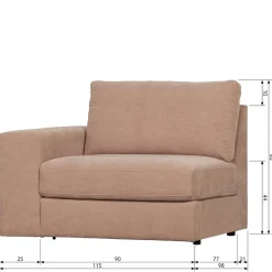 New Modul Couch mit Armlehne links Oktamian Modulsofas|Einzelsofa