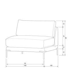 Discount Modul Sofa Element Duffy Modulsofas|Einzelsofa
