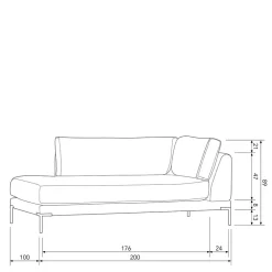 Best Modulare Sofa Chaiselongue Skaceto Einzelsofa|Modulsofas