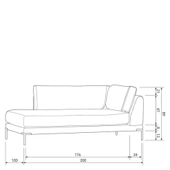 Modulcouch Chaiselongue modern Duffy*Pharao24 Outlet