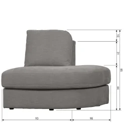 Modulsofa Abschluss Element rechts Fredoco*Pharao24 Online