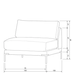 Modulsofa Element Mambia*Pharao24