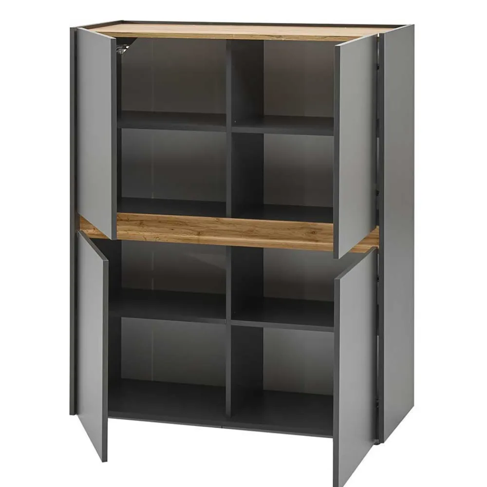 Outlet Moebelset mit Schreibplatz Uzniana Moderne Wohnwände|Wohnwand 350 Cm