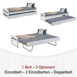 Outlet Multifunktionsbett Fidelphia Einzelbetten|Massivholzbetten