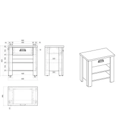 Nachttisch Kommode Dionada Schlafzimmerkommoden|Nachtkommoden