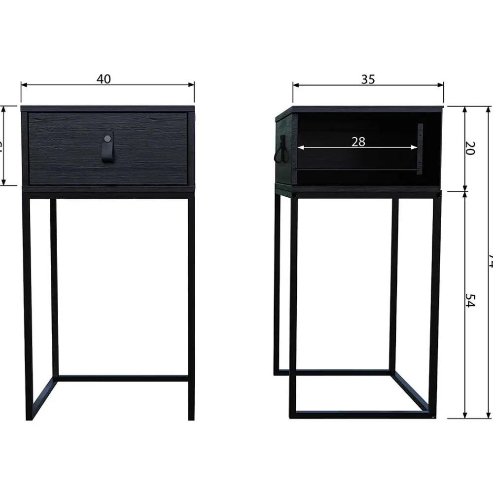 Hot Nachttischkommode Akzento Nachtkommoden|Nachttisch