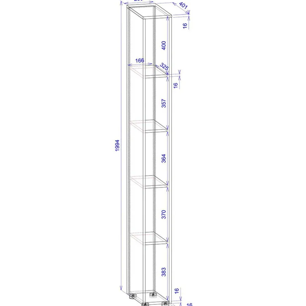 Outlet Nischenregal Uzniana Regalschränke|Aktenregale