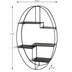 Outlet Ovales Hängeregal Prisma Wohnzimmerregale|Hängeregale