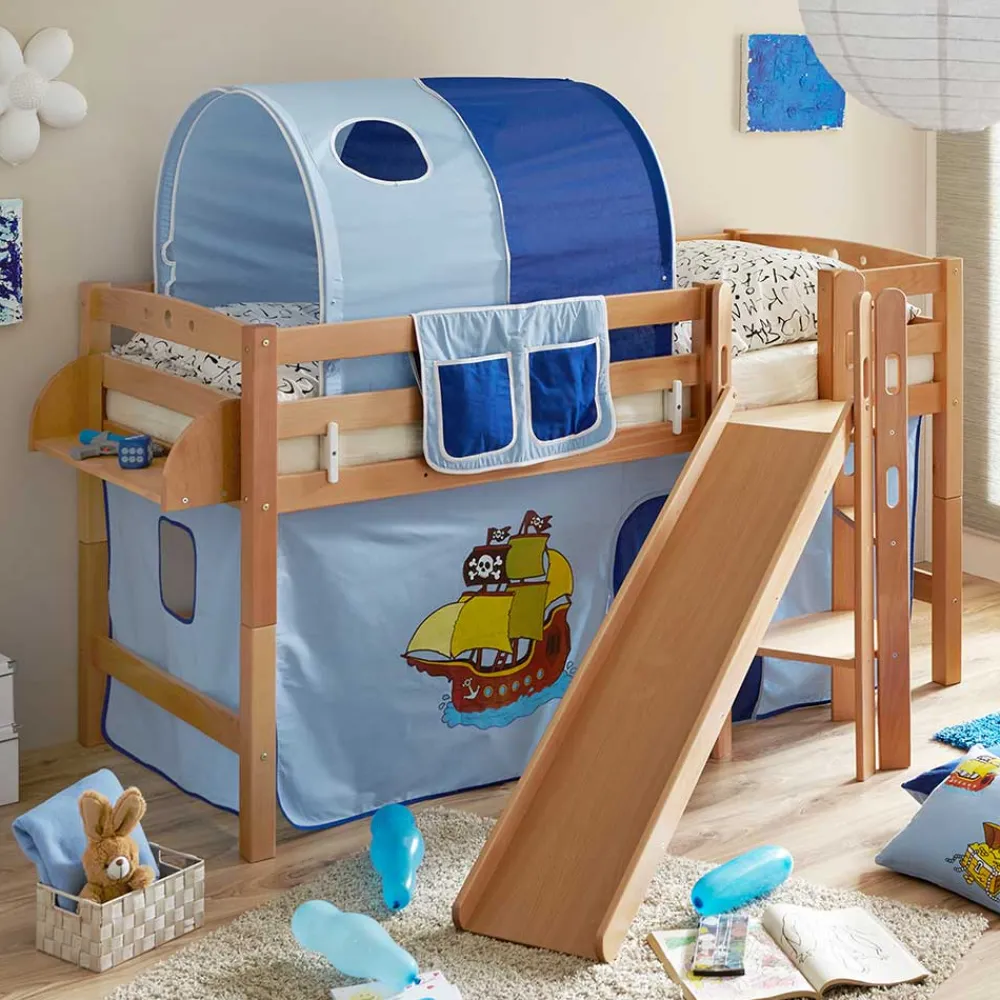 Piraten Halbhochbett Arsenily Kinder Kinderbetten|Piratenbett